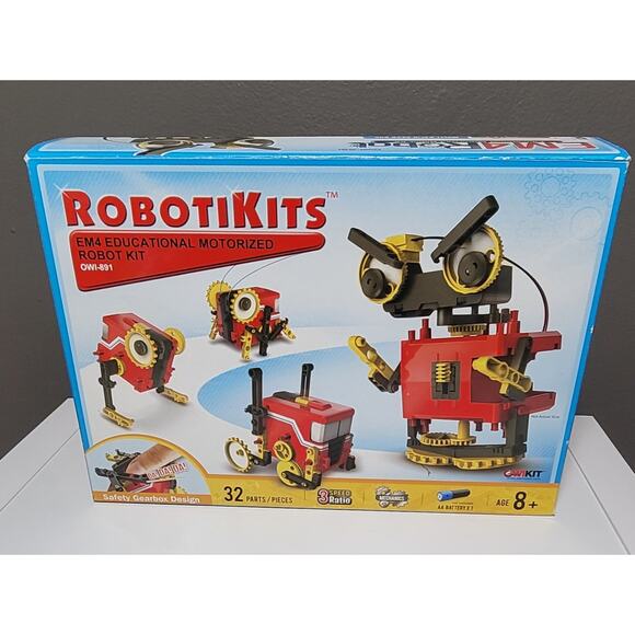 Robotikits EM4 Educational Motorized Robot Kit, OWI-891 Kids Building Toys 32 Pc - Picture 1 of 6